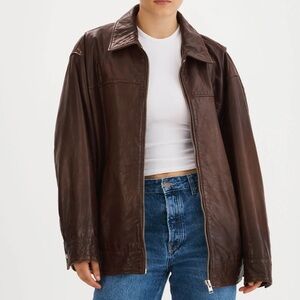 Lamarque Dark Brown Leather Jacket